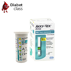 Тест-смужки Акку-Чек Актив (Accu-Chek Active) 50 шт. в 1 флаконі по 50 шт. в пакованні