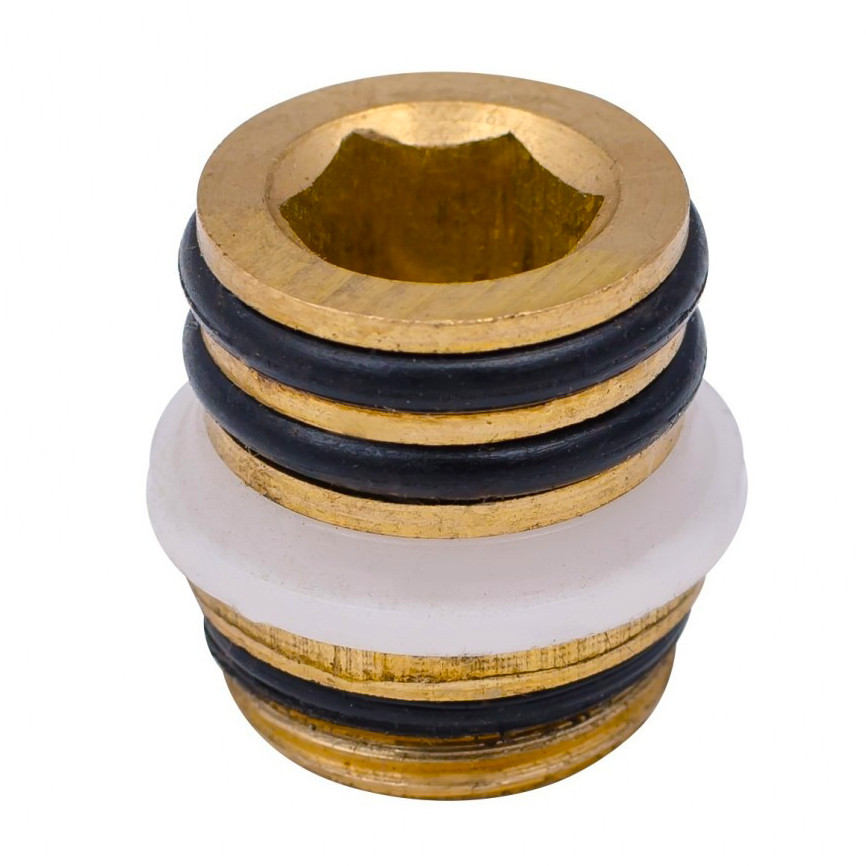 Футорка плоского виливу гусака змішувача для ванни Ango латунь діаметр 19 мм під шестигранник, фото 1