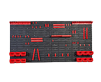 Настінна панель для інструментів органайзер ящики 156х78см 12 контейнерів, фото 3