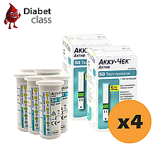Тест-смужки Акку-Чек Актив (Accu-Chek Active) 400 шт. в 8 флаконах по 50 шт в упаковці