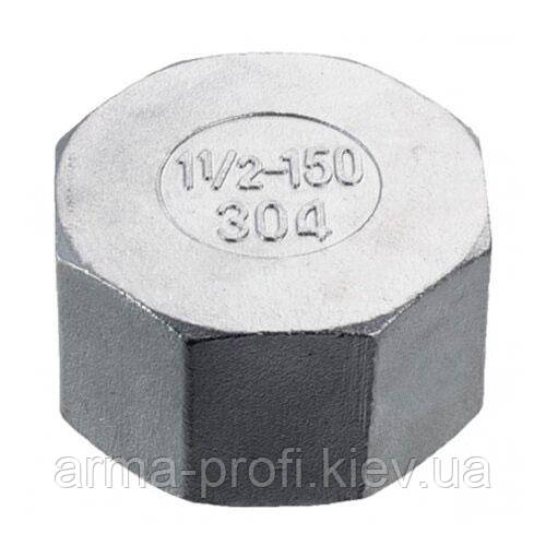 Заглушка нержавіюча AISI 304 з внутрішньою різьбою DN 32 (1 1/4")