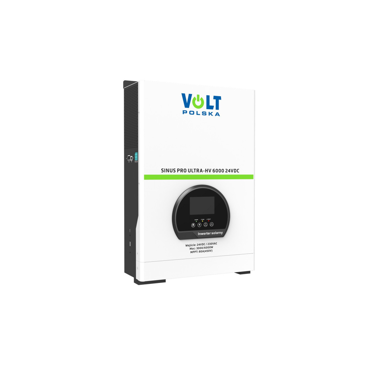 Гібридний сонячний інвертор Voltpolska SINUS PRO ULTRA-HV 6000 24/230 В (3/6 кВт) + 80A MPPT для дому