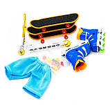 Пальчик фінгер самокат скейт-фінгерборд ролики шорти ремкомплект, фото 5