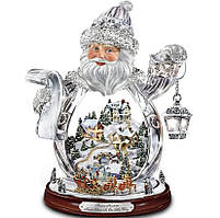 Новорічні наліпки на вікно з 3D ефектом "Дід Мороз"- розмір стікера 30*20см