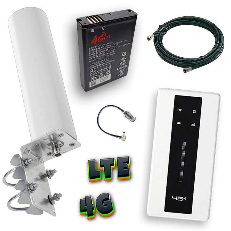 4G LTE Wi-Fi Роутер (MF710) + Широкосмугова Всеспрямована MIMO Антена, фото 1