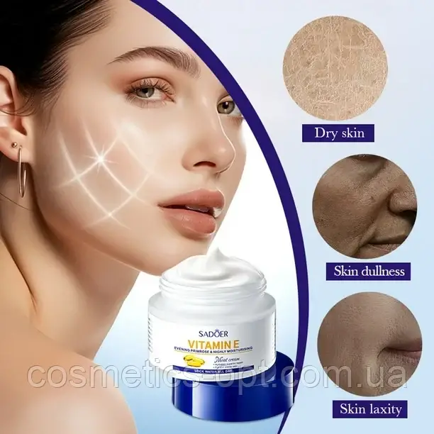 Крем із вітаміном Е проти старіння шкіри Sadoer Vitamin E, 50 г