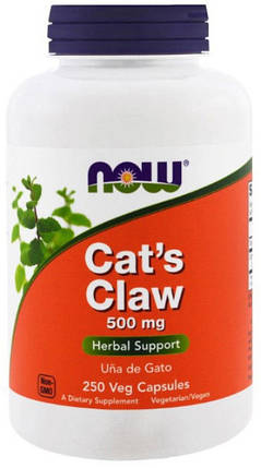 Котячий кіготь Now Cat's Claw 500 mg, 250 капсул, фото 1