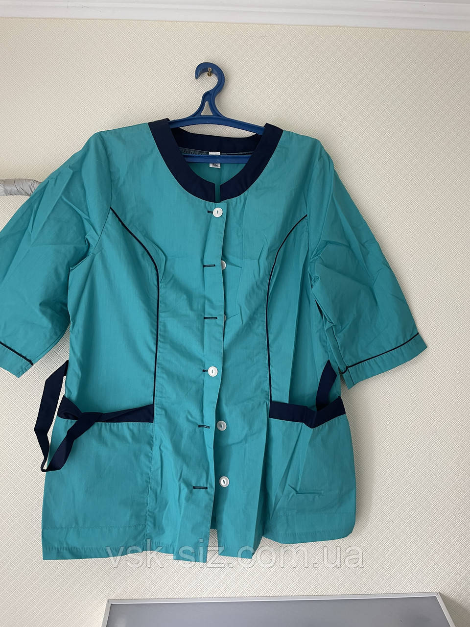 Блуза зелена жіноча (робочий/медичний) Розмір (56)