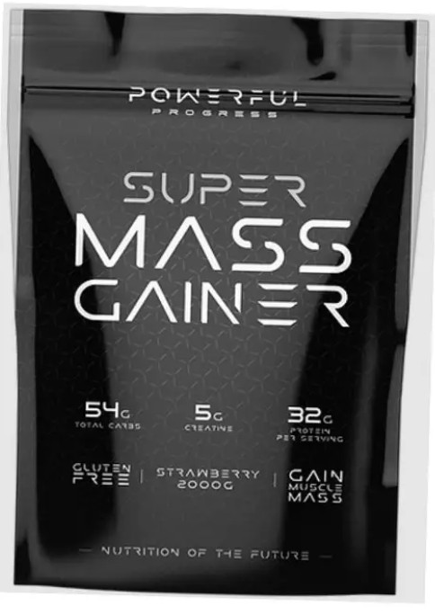 Гейнер Powerful Progress Super Mass Gainer 2 kg полуниця