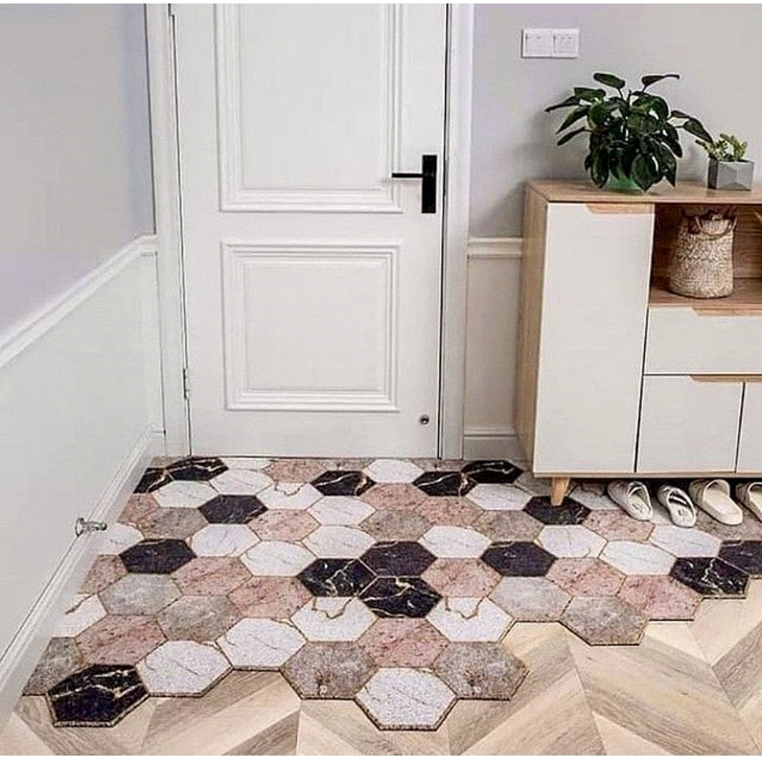 Прогумований килимок у передпокій d9 брудозахисний під двері, фото 1