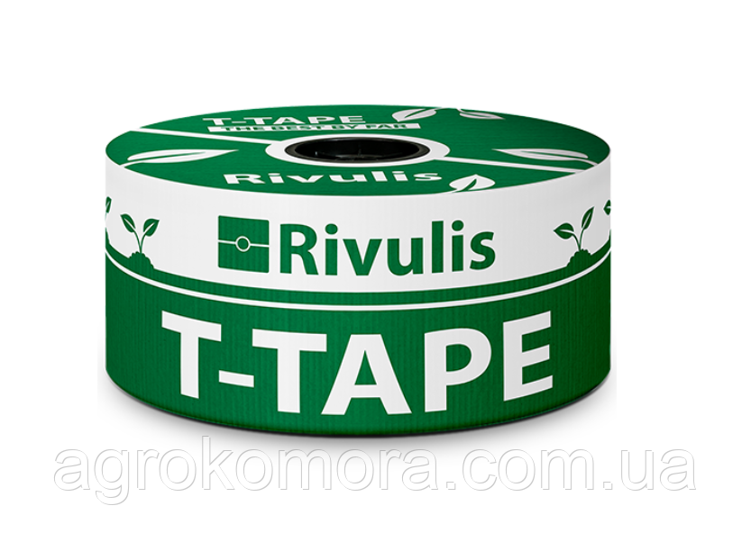 Крапельна трубка T-Tape 10 міл 20 см 1,0 л/годину 1830м 510-20-500 Rivulis