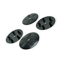 Ковпаки колісні малі ВАЗ 2121 (на 5 болтів) чорні із силіконовою емблемою "човни" (4шт)