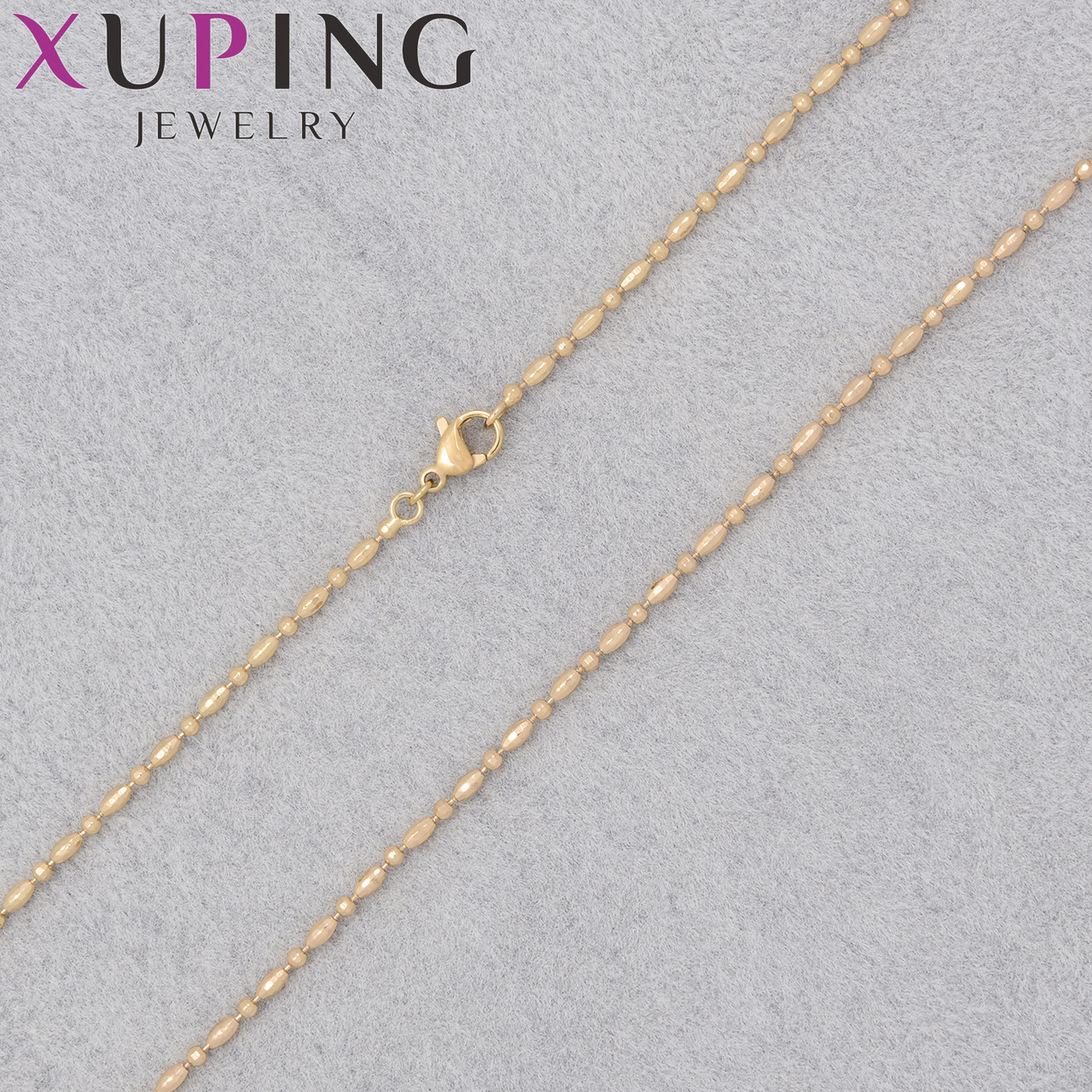 Цепочка Xuping Jewerly длина 45 см ширина 2 мм медицинское золото декоративное плетение застёжка карабин