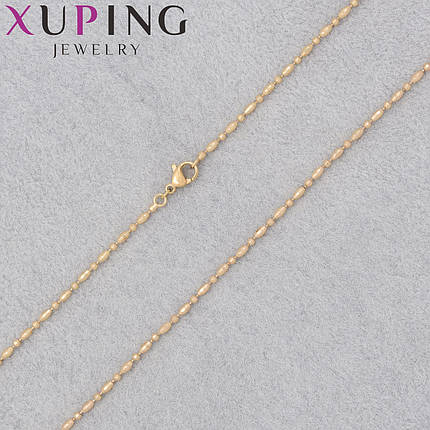 Цепочка Xuping Jewerly длина 45 см ширина 2 мм медицинское золото декоративное плетение застёжка карабин, фото 1