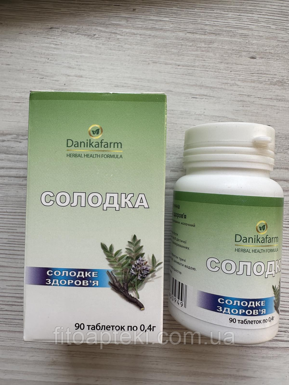 Солодка — солодка здоров'я (Glycyrrhiza glabra L.) (90 таблеток по 0,4 г)