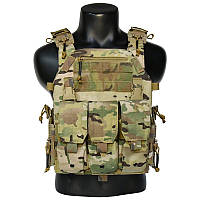 Плитоноска Multicam Gaf Military Plate Carrier, тактический жилет мультикам с быстрым сбросом и MOLLE панелью