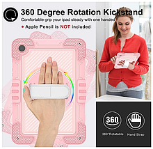 PC + TPU чохол Carbon Armor Tablet на планшет Samsung Galaxy Tab A9 (8.7") / світло-рожевий, фото 4