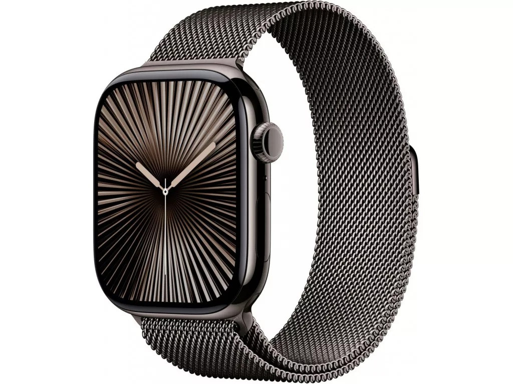 Смарт-годинник Apple Watch Series 10 GPS + Cellular 46mm Slate Titanium Case w. Slate Milanese Loop - M/L (MWYW3)