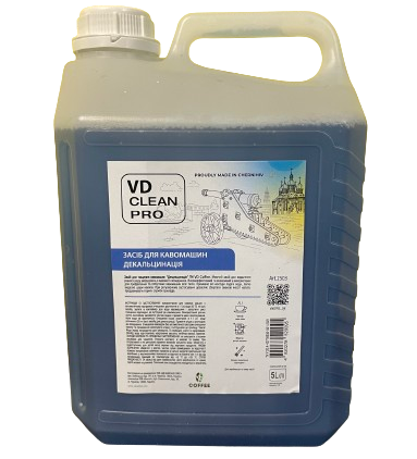 Рідина VD Clean PRO 5 літр Decalcinate концентрат для чищення кавомашин від накипу та декальцинації, фото 1