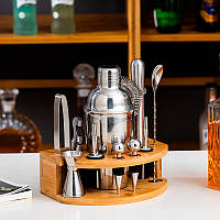 Набір для бару 12 предметів із підставкою Youchen MC-MM12. Якісний набір для бармена, фото 2