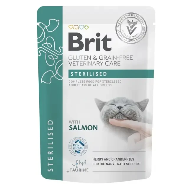 Вологий корм Brit GF VetDiet Care VetDiet Sterilised pouch Лосось 85 г