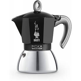 Гейзерна кавоварка Bialetti 150 мл. Moka Induction Black 4 чашки