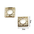 Декоративна пряжка накладка для планера 3*3см Золото PRD001, фото 2