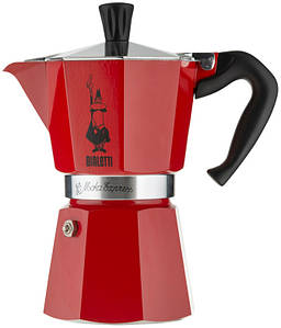 Гейзерна кавоварка Bialetti Moka Express 270 мл. 6 чашок Червона