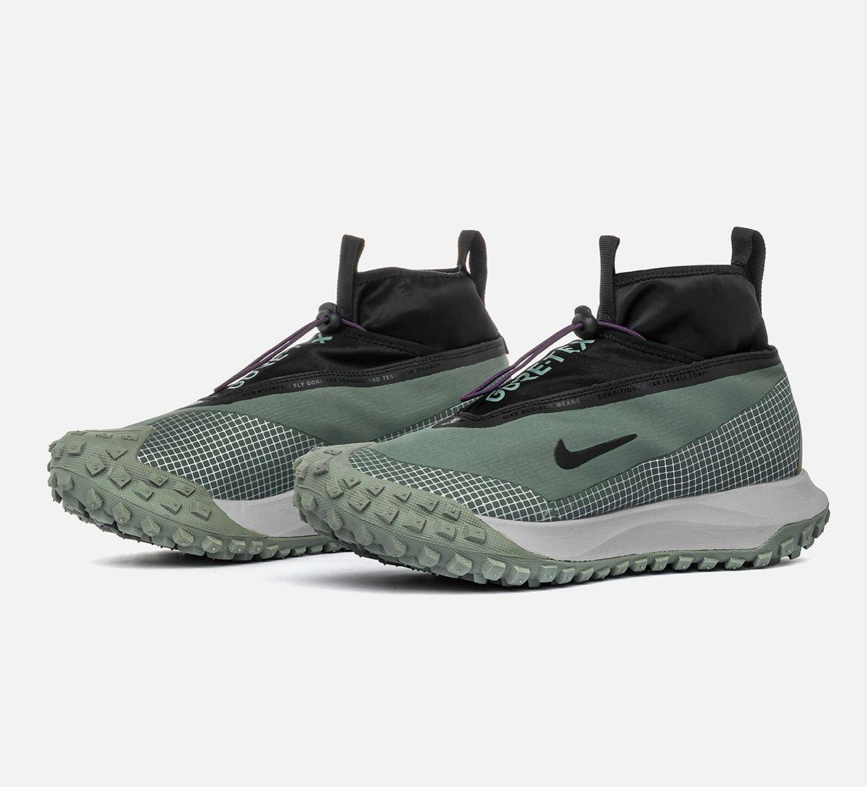 Мужские кроссовки Nike ACG Mountain Fly Gore-Tex Green Black Найк Асдж Гор-Текс зеленые