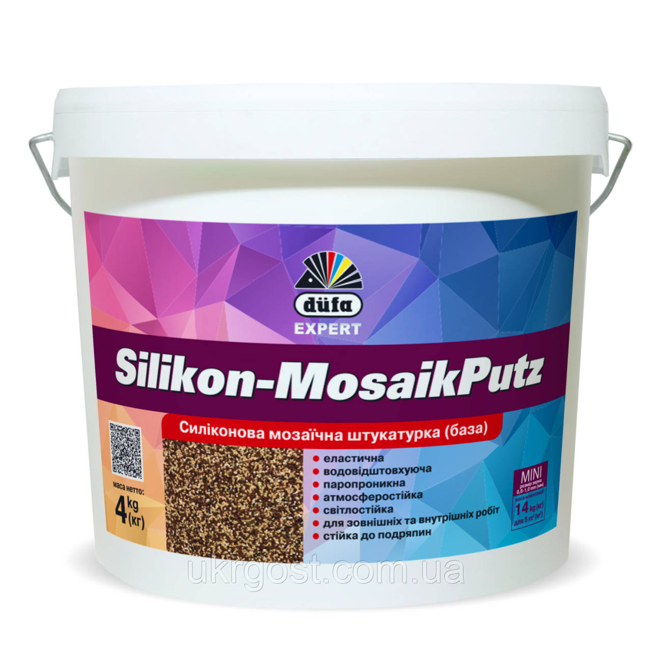 Декоративна штукатурка мозаїчна силіконова Dufa Silikon-MosaikPutz база 4 кг