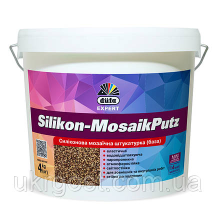 Декоративна штукатурка мозаїчна силіконова Dufa Silikon-MosaikPutz база 4 кг, фото 1