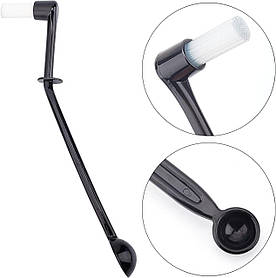 Щітка Long Brush для чистки груп кавомашини 22 см. Чорна
