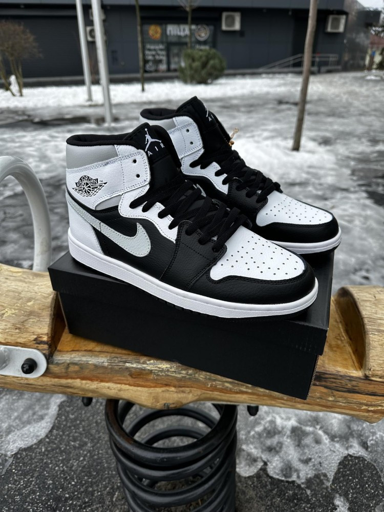 Кросівки високі Nike Air Jordan 1 (сірий сухуш)