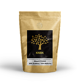 Купаж сортів KNBK STRONG Арабіка 30% / Робуста 70%. 250 г.