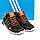 Кросівки  літні Adidas сітка чорний, коричневий, фото 6