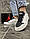 Кросівки Nike Air Jordan 1 low, білі з чорним носком, фото 4