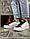 Кросівки Nike Air Jordan 1 low, білі з чорним носком, фото 9