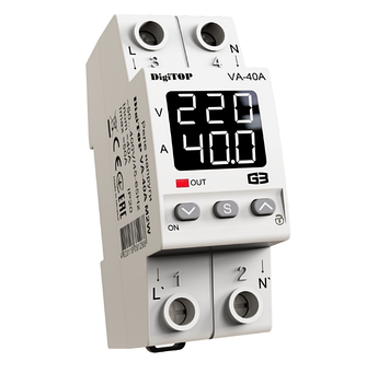 Реле напруги з контролем струму DigiTOP VA-40A M2W 4820118381268