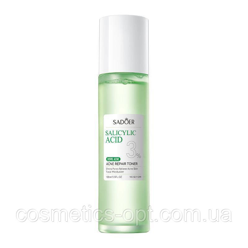 Відновлюючий тонер АНТИ АКНЕ Sadoer Salicylic Acid 3% Acne Repair Toner, 100 ml