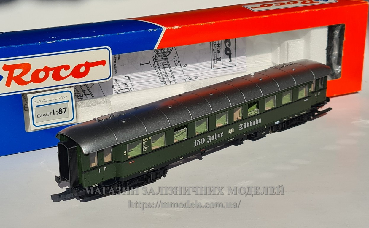 Модель 4 вiсного вагона II класу, эпоха DB, масштаб 1:87, H0, фото 1