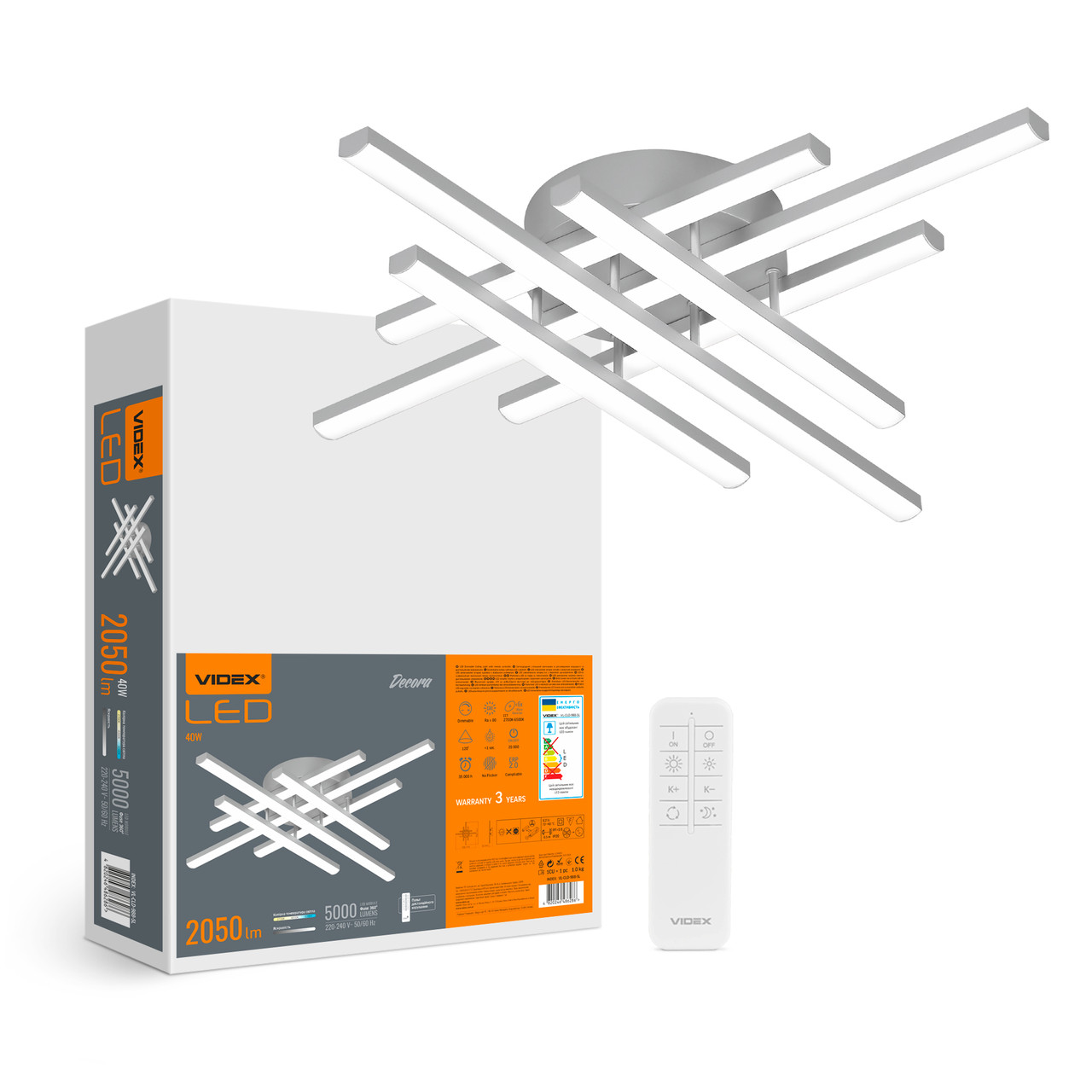 LED світильник VIDEX DECORA 40W VL-CLD-988-SL