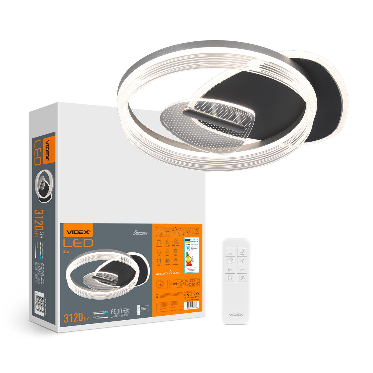 LED світильник VIDEX DECORA 52W VL-CLD-993-BSL