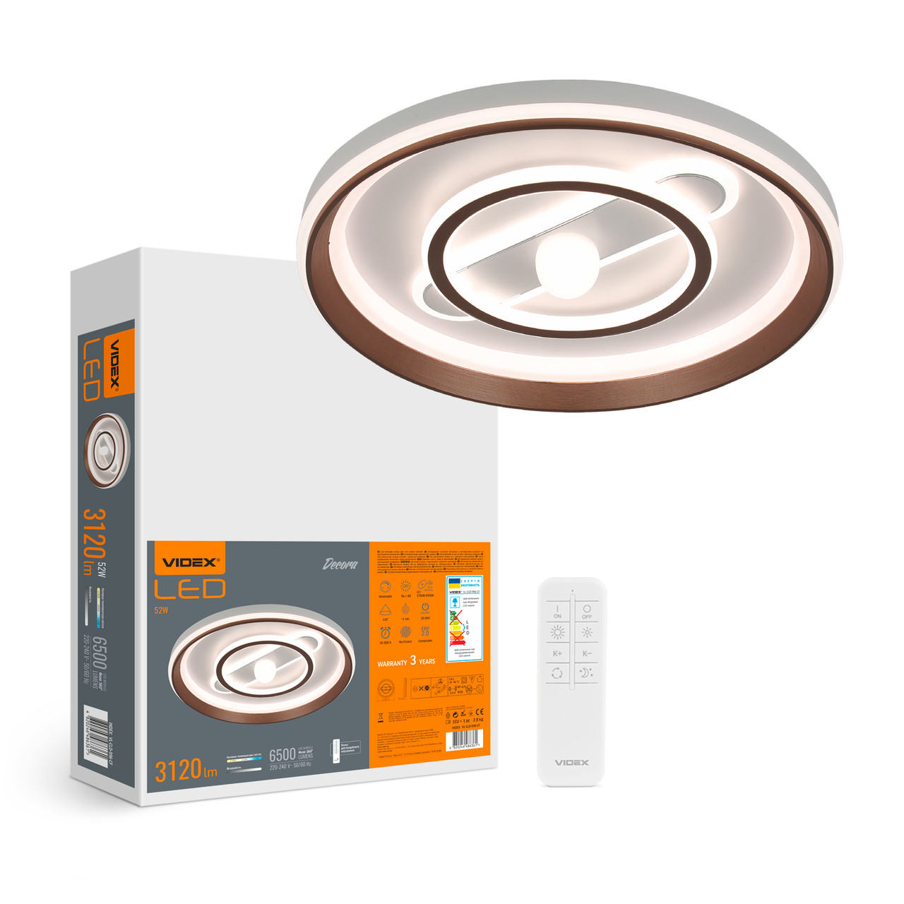 LED люстра VIDEX DECORA 52W VL-CLD-996-CF