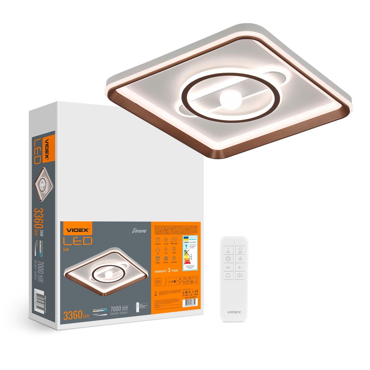 LED люстра VIDEX DECORA 56W VL-CLD-995-CF