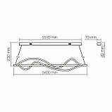 Підвісна люстра LED VIDEX DECORA 80W VL-CLD-990-BK, фото 4