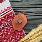 Весільна фішка "Ромб з гілочками", магніт з іменами та датою весілля, фото 3