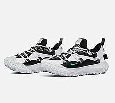 Чоловічі кросівки термо Nike ACG Mountain Fly Low White Black Mint Найк АСДЖ флай білі чорні єврозима осінь для хлопців, фото 2