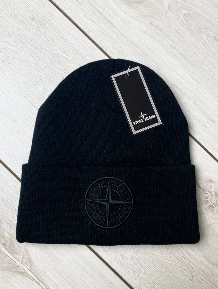 Шапка Stone Island чорна, фото 1