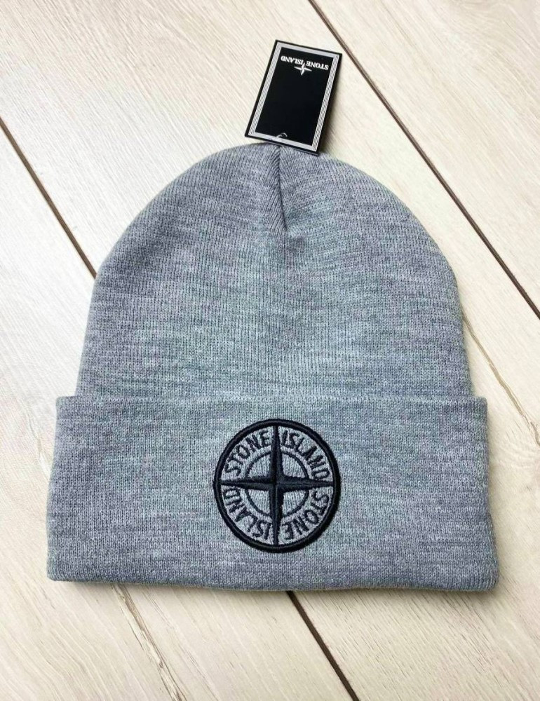Шапка Stone Island cіра, фото 1