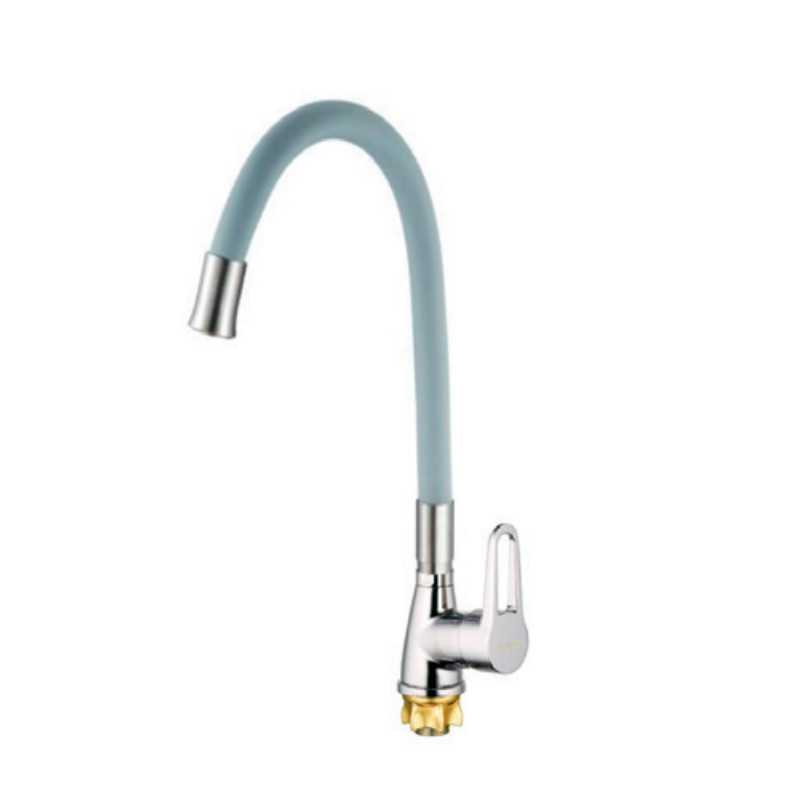 Змішувач для кухні Mixxus SOP4-045 Reflector Gray з сірим силіконовим виливом (MI6489), фото 1